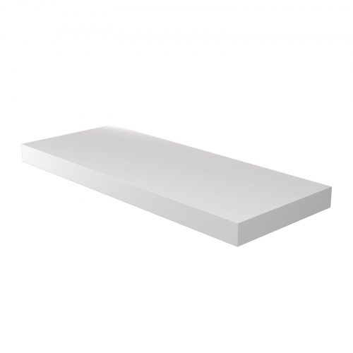 Flexi Storage Decorative Shelving Floating Shelf White Gloss 600 x 240 x 38mm isolated