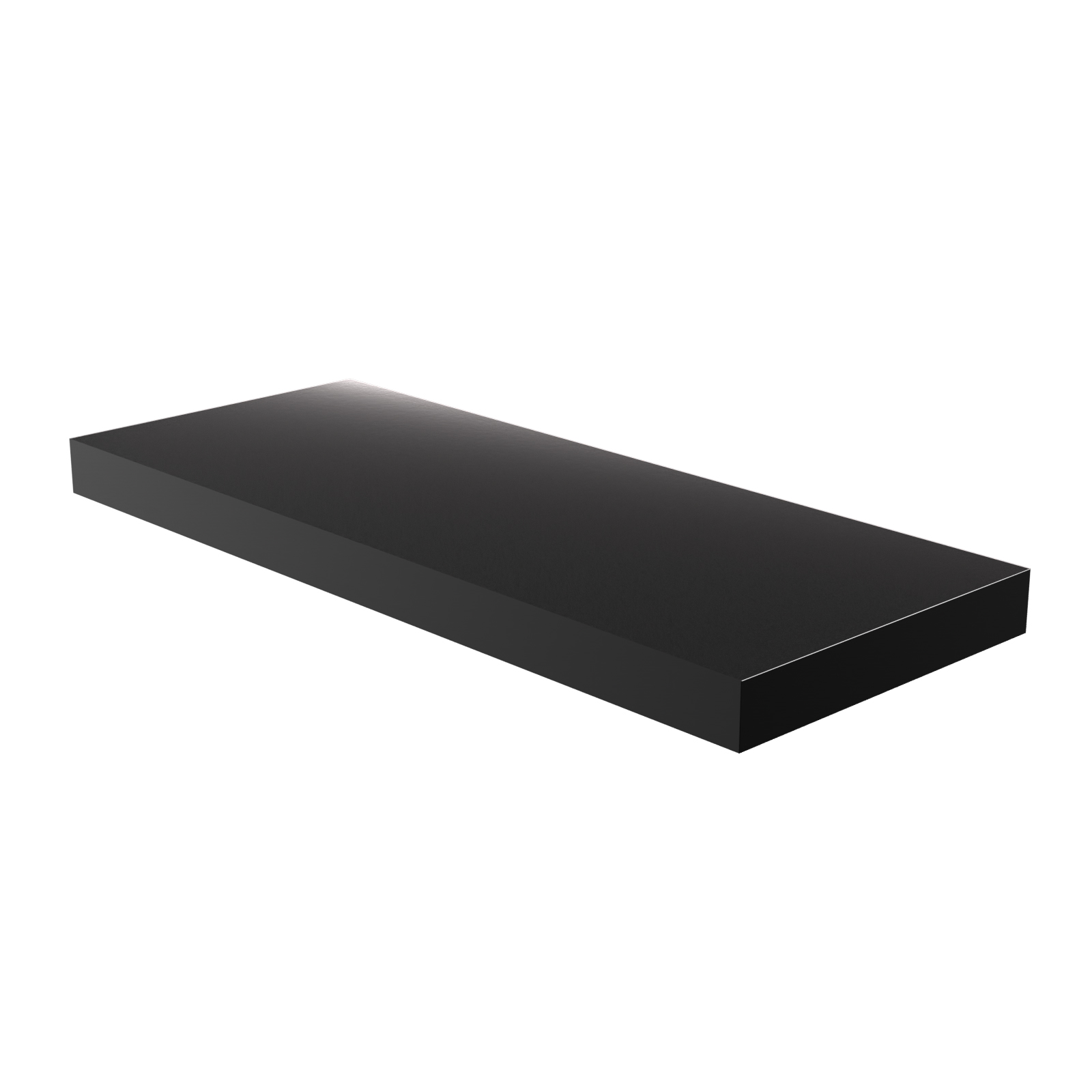 Floating Shelf Black Gloss 600x240x38mm