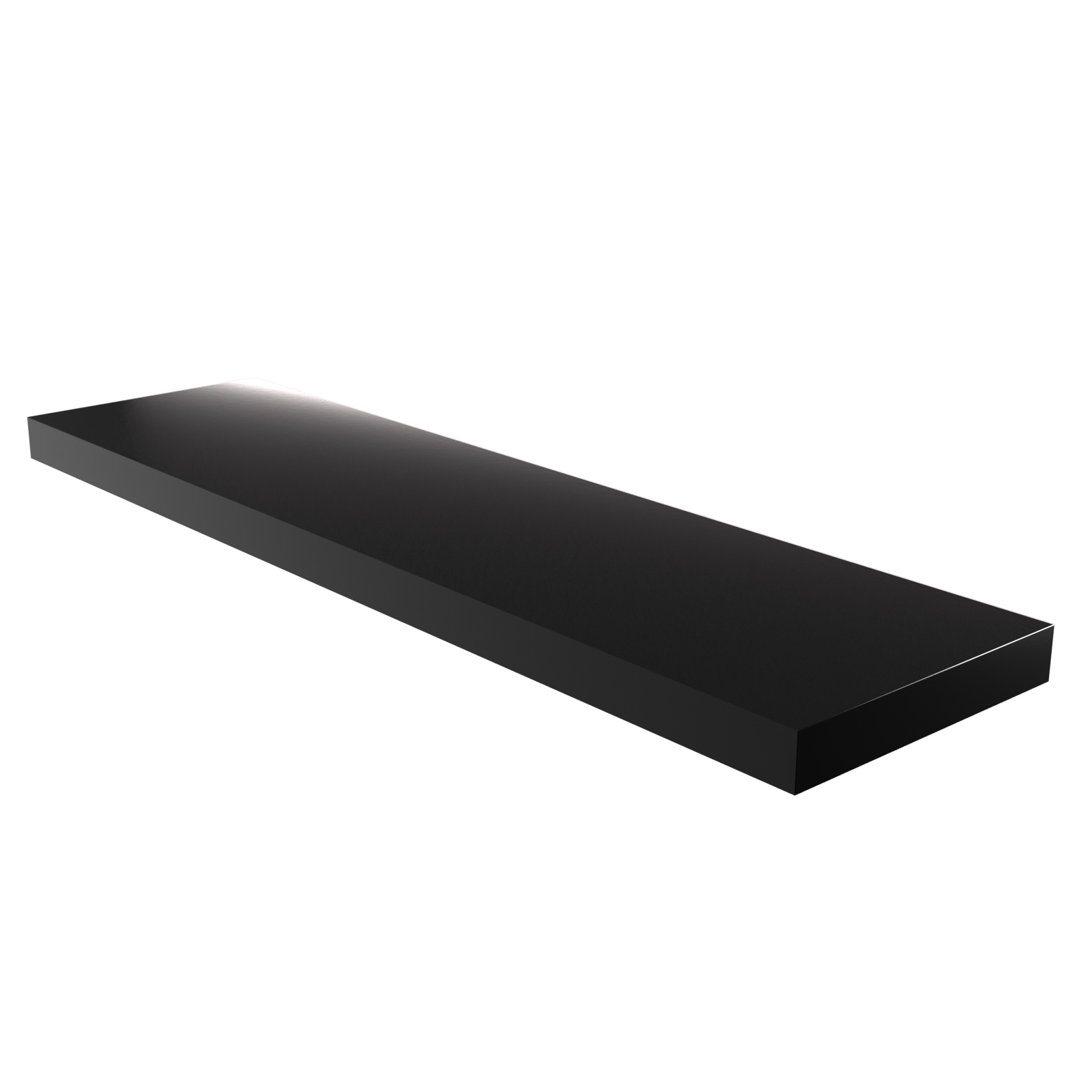 Floating Shelf Black Gloss 900x240x38mm