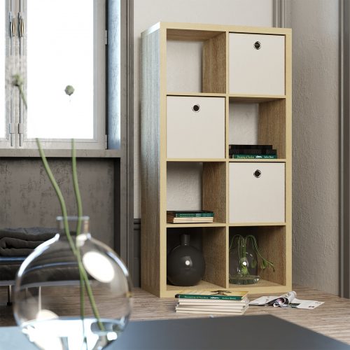 Flexi Storage Clever Cube 2 x 4 Cube Oak Storage Unit fitted with Inserts