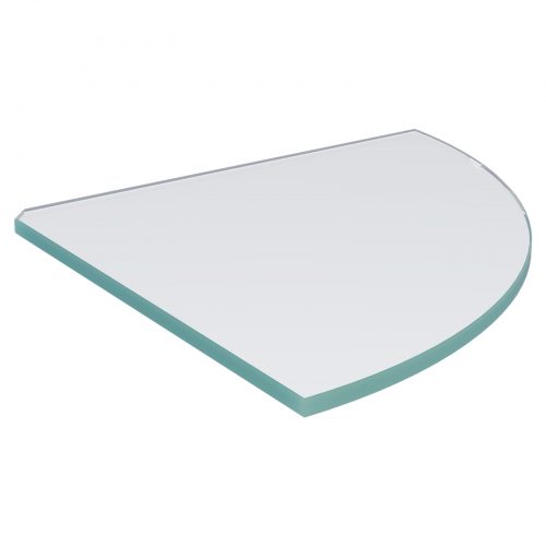 Flexi Storage Decorative Shelving 250mm Corner Glass Shelf isolated
