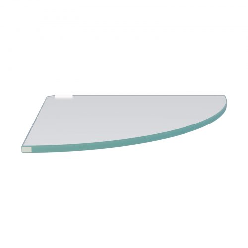 Flexi Storage Decorative Shelving 250mm Corner Glass Shelf isolated