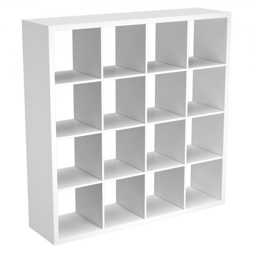 Flexi Storage Clever Cube 4 x 4 Cube White Storage Unit isolated