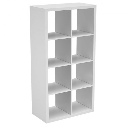 Flexi Storage Clever Cube 2 x 4 Cube White Storage Unit isolated