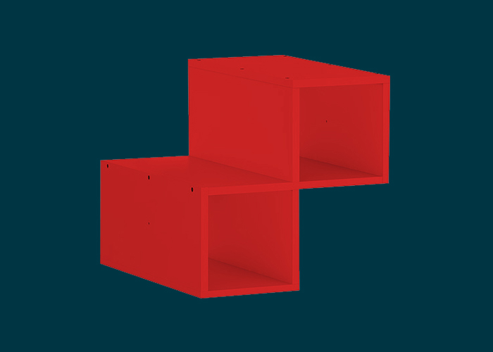 Clever Cube Timber Insert Divider Red