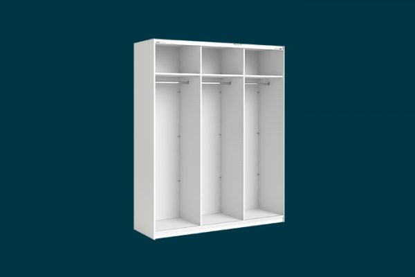 Sliding Wardrobe 3 Door Frame White Flexi Storage
