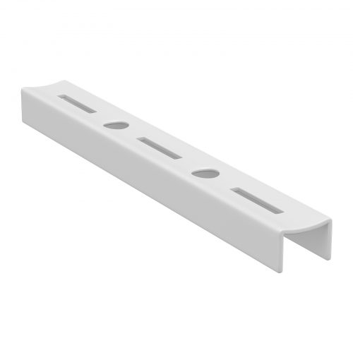 Flexi Storage Home Solutions 145mm Single Slot Wall Strip White isolated