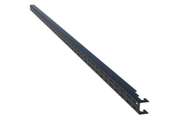 Flexi Storage Home Solutions 1206mm Double Slot Wall Strip Black isolated