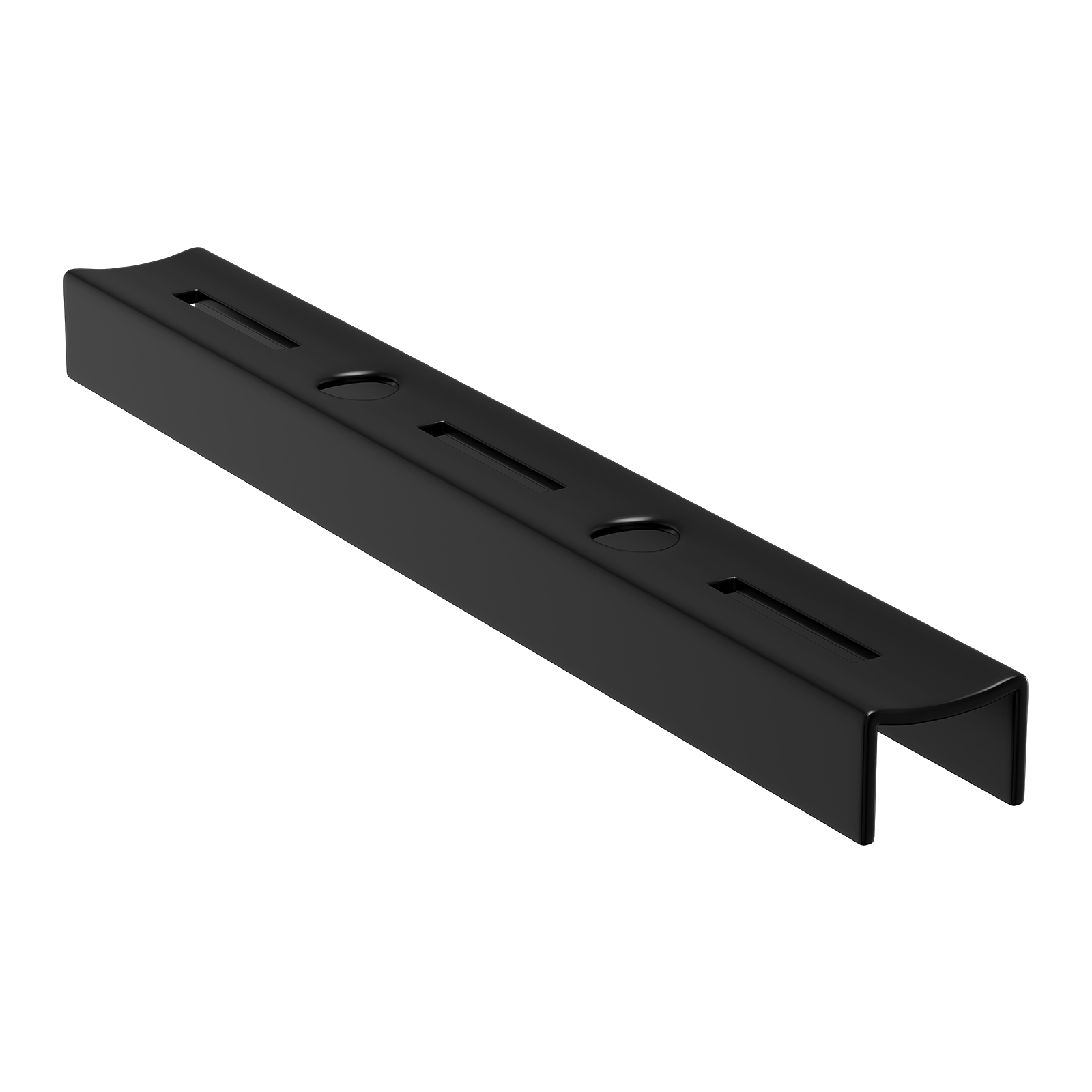 Home Solutions Single Slot Wall Strip Black 145mm