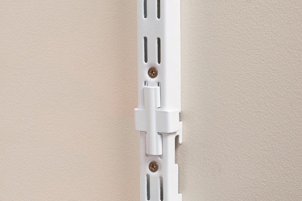 Flexi storage white double slot wall strip