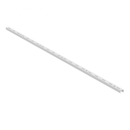 Flexi Storage Home Solutions 1000mm Single Slot Wall Strip White isolated