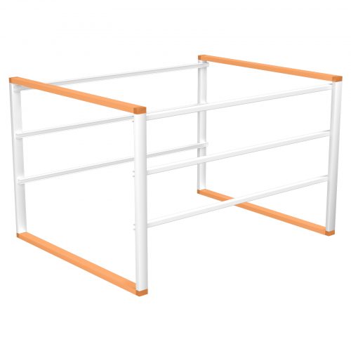 Flexi Storage Home Solutions 3 Runnner Frame White constructed with 230mm Cross Bars
