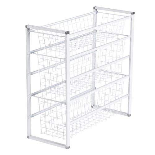 Flexi Storage Home Solutions Half Width Wire Basket 2 Runner 185mm isolated