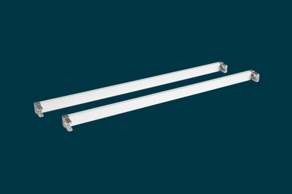 Flexi Storage Home Solutions 435mm Cross Bars and L Connectors White isolated