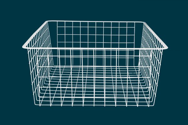 Flexi Storage Home Solutions Full Width Wire Basket 2 Runner 185mm isolated