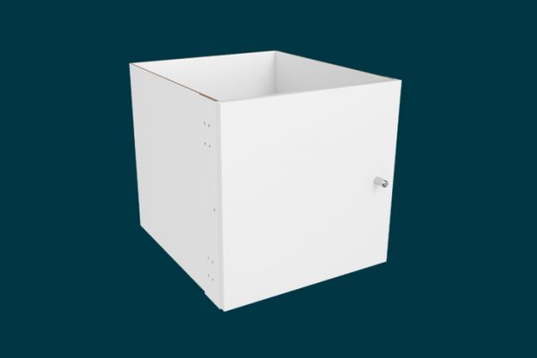 Flexi Storage Clever Cube Timber Insert 2 Door White High Gloss isolated