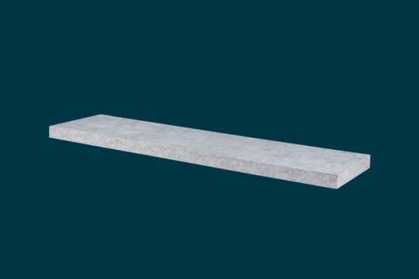 Flexi Storage Decorative Shelving Floating Shelf Grey Concrete 900 x 240 x 38mm isolated