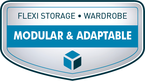 Flexi Storage Wardrobe Modular & Adaptable Capabilities Graphic