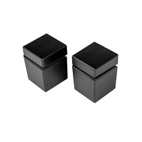 Flexi Storage Decorative Shelving Cube Shelf Clip Matt Black 2 Pack isolated