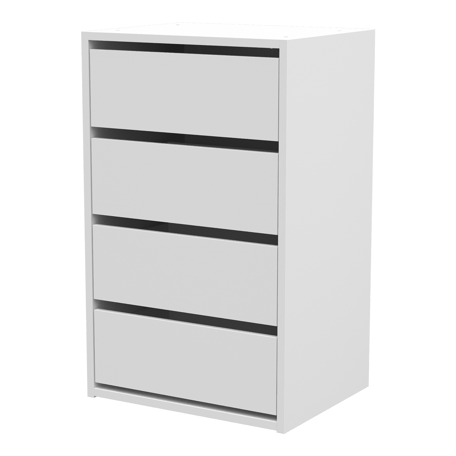 Wardrobe 400mm 4 Drawer Unit White Matte